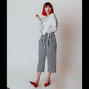 Zara striped culotts
